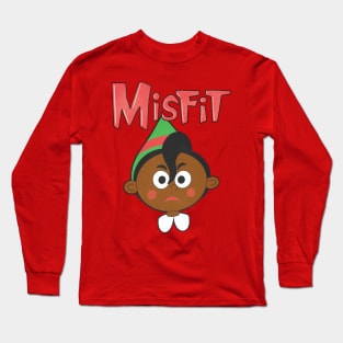 Misfit Elf 2 Red and Green Long Sleeve T-Shirt